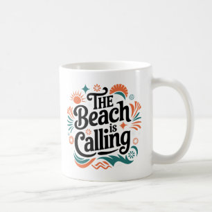 Der Strand ruft Retro Summer Vibes Design an Kaffeetasse