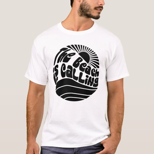 Der Strand ruft T-Shirt (Vorderseite)