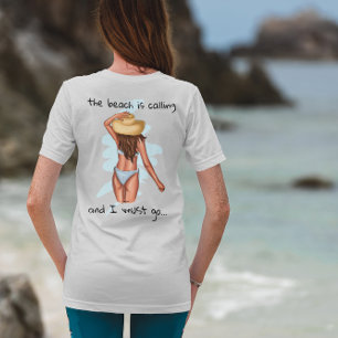 Der Strand ruft und ich muss gehen Frau Bikini T-Shirt