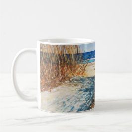 Der Strand Schöne Sanddünen Malerei Kaffeetasse