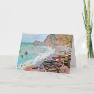 Der Strand von Etretat Claude Monet Kunst am Meer Karte