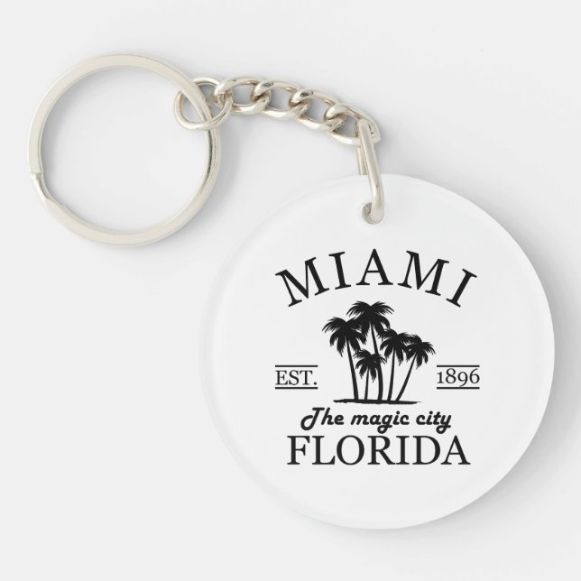 Der Strand von Miami City in Florida Schlüsselanhänger (Vorderseite)
