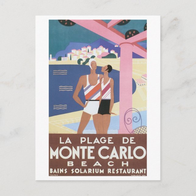 Der Strand von Monte Carlo Beach Postkarte (Vorderseite)