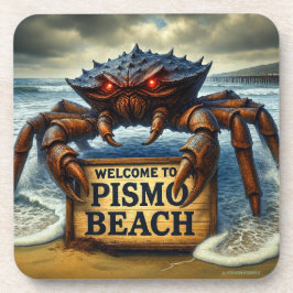 DER STRAND VON PISMO - "KÜSTENKLAPPEN". GETRÄNKEUNTERSETZER