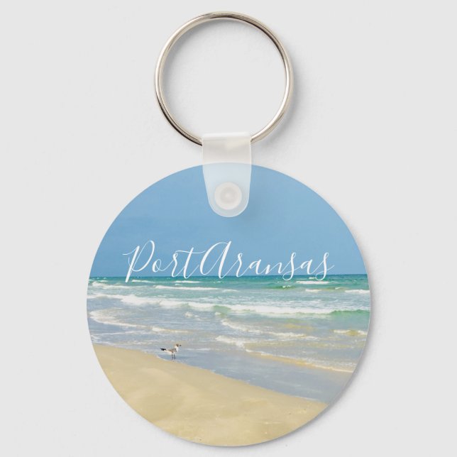 Der Strand von Port Aransas Schlüsselanhänger (Vorderseite)