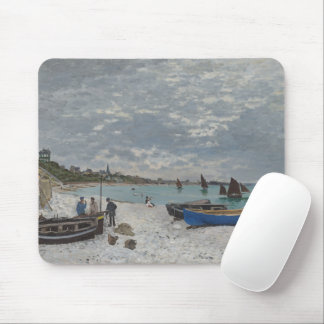 Der Strand von Sainte-Adresse von Claude Monet Mousepad