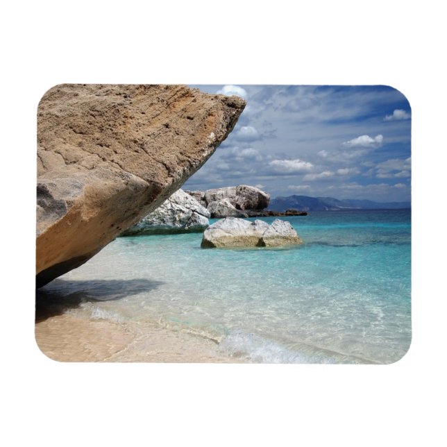 Der Strand von Sardinien mit großem rechteckigem F Magnet (Horizontal)