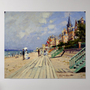 Der Strand von Trouville - Claude Monet Poster