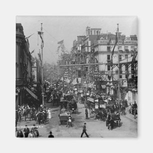 Der Strang London mit Jubiläum-Dekorationen Magnet