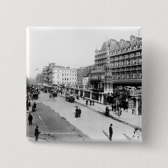 Der Strang und Charing Querdie station, London Button (Vorderseite)