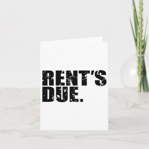 Der strapazierfähige Bodybuilder der Rent's due Wo Karte