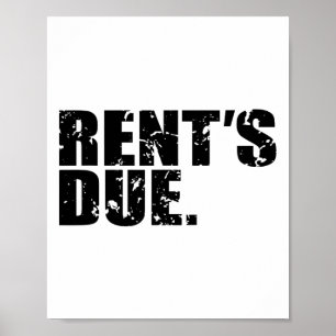 Der strapazierfähige Bodybuilder der Rent's due Wo Poster