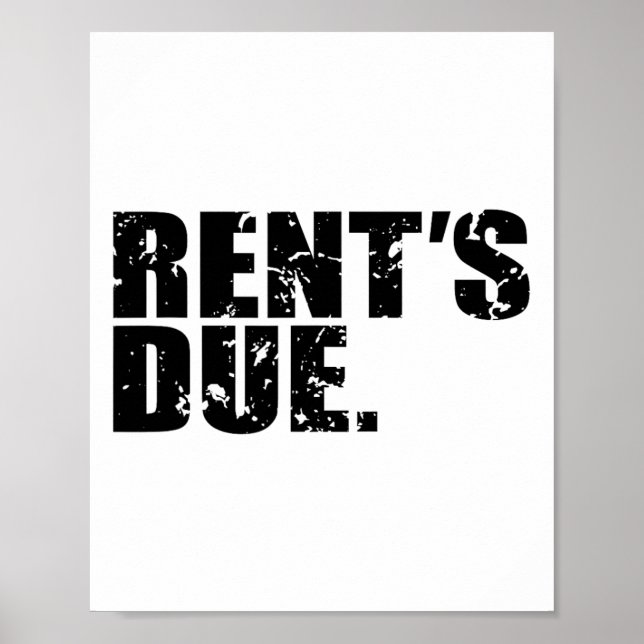 Der strapazierfähige Bodybuilder der Rent's due Wo Poster (Vorne)
