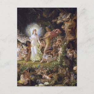 Der Streit zwischen Oberon und Titania Postkarte