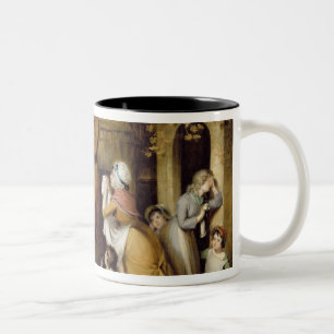 Der strenge Verwalter oder unglücklicher Pächter Zweifarbige Tasse