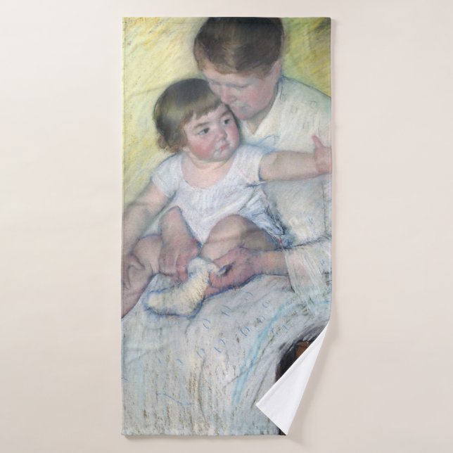 Der Strumpf, Mary Cassatt Badehandtuch (Badehandtuch)
