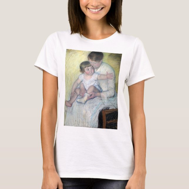 Der Strumpf, Mary Cassatt T-Shirt (Vorderseite)