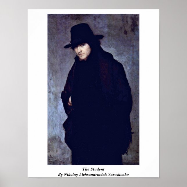 Der Student von Nikolay Aleksandrowitsch Jaroschen Poster (Vorne)