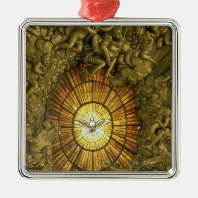 Der Stuhl von St Peter Silbernes Ornament (Vorne)