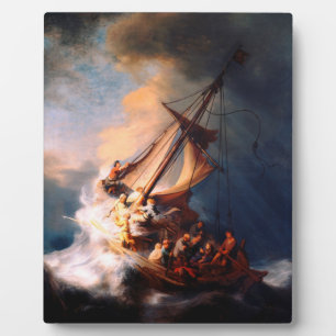 Der Sturm auf dem See Genezareth Gemälde Rembrandt Fotoplatte