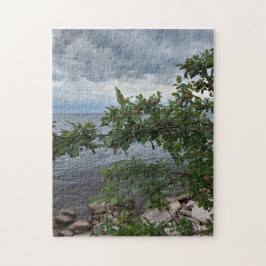 Der Sturm kommt zum Puzzle-See von Apple Tree