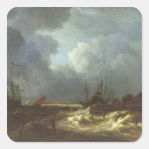 Der Sturm Quadratischer Aufkleber