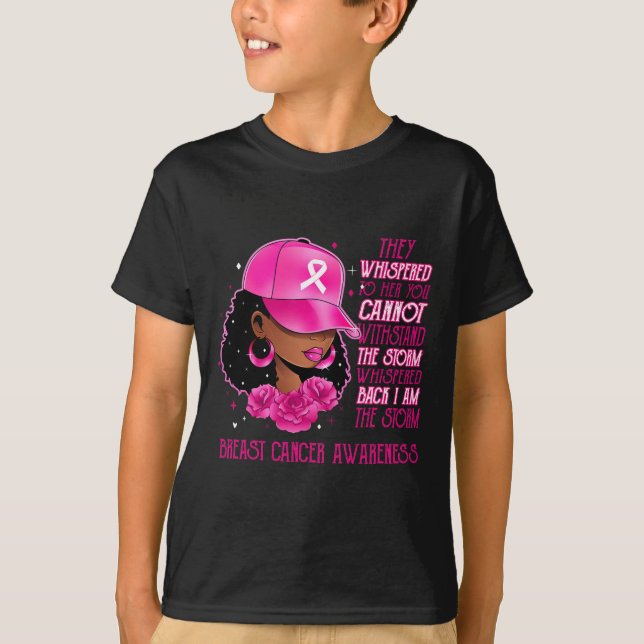 Der Sturm schwarzer Frauen Brustkrebs überlebt pin T-Shirt (Vorderseite)