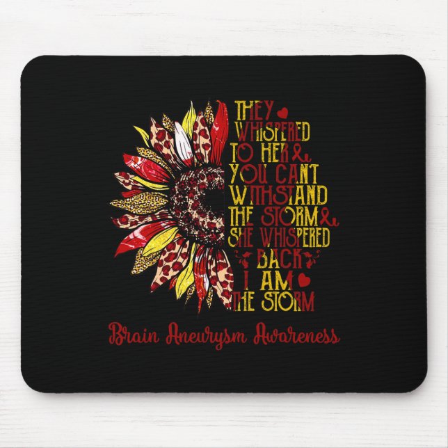 Der Sturm Sonnenblumen Leopard Hirnaneurysma Krieg Mousepad (Vorne)