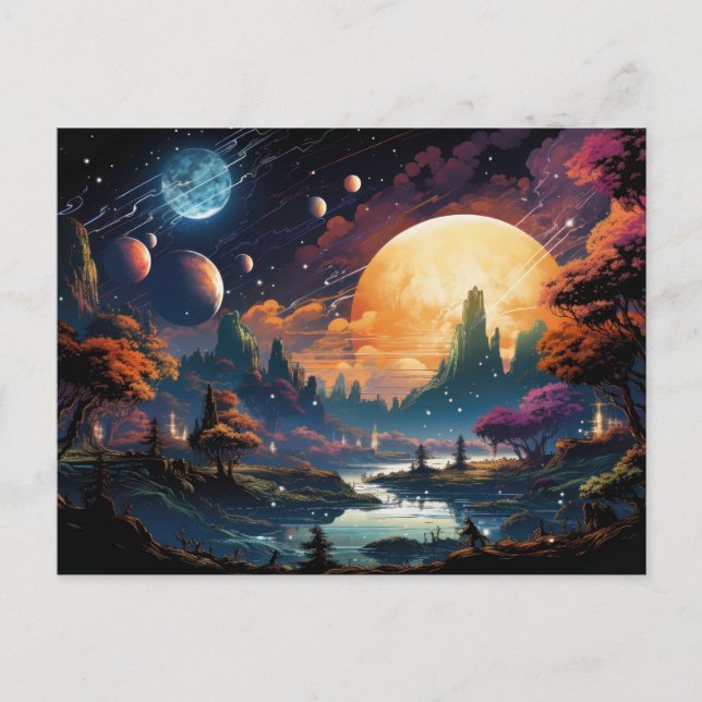Der Sturm vom Orangenen Planeten Postkarte (Vorderseite)