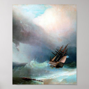 Der Sturm von Ivan Aivazovsky Poster