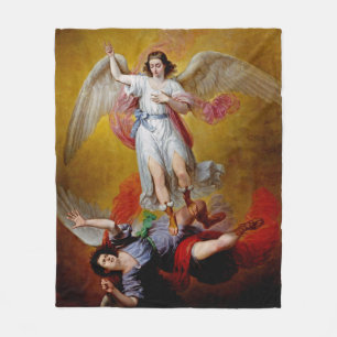 Der Sturz von Luzifer von Antonio Maria Esquivel Fleecedecke