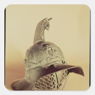 Der Sturzhelm Thracian Gladiators Quadratischer Aufkleber