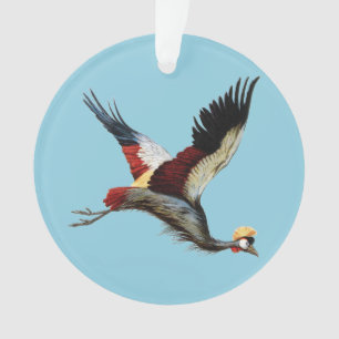 Der südafrikanische Kranich im Mittelflug Ornament