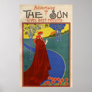 Der Sun, amerikanisches Vintages Plakat