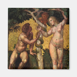 Der Sündenfall - Adam und Eva von Raffael Sanzio Magnet