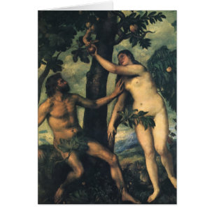 Der Sündenfall; Adam und Eva von Tizian