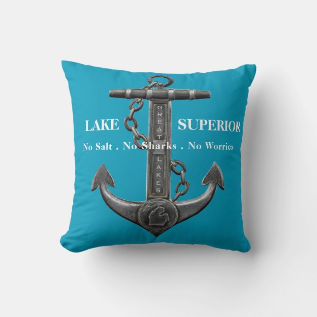 Der Superior-See kein Salz für Haie Kissen (Vorderseite)