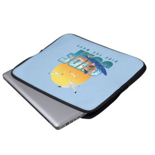 Der Surfer fährt die Welle   15" Laptop-Sieb (F) Laptopschutzhülle