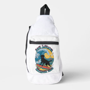 Der Surfjunge Black Labrador Retriever Crossbody Bag