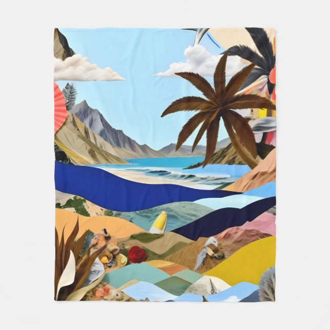 Der Surrealist am Strand Fleecedecke (Vorderseite)