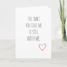 Der süße Valentinstag, das Lächeln, das du mir gib Karte
