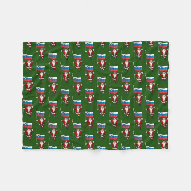 Der süße Weihnachtsmann mit Abtritt Sloweniens Fleecedecke (Vorderseite (Horizontal))