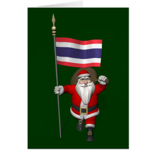 Der süße Weihnachtsmann mit der Flagge Thailands