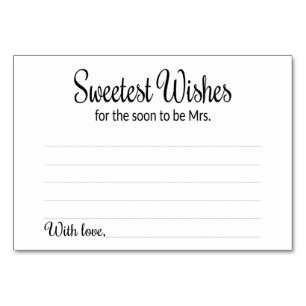 Der süßeste Wunsch, dass der Bald Frau Advice Card Tischnummer