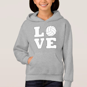 Der Sweathshirt des Volleyball-Liebe-Mädchens Hoodie