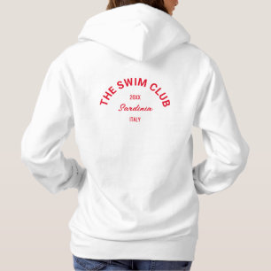 Der Swim Club Custom Red Wappen Swimmingpools Frau Hoodie