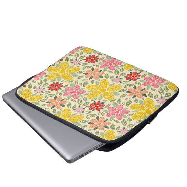 Der Swirl Garden Laptop Sleeve (Vorne Knopf)