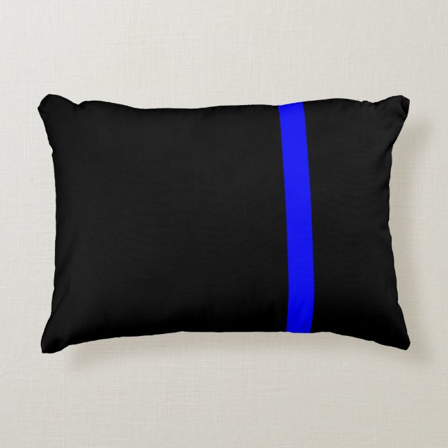 Der symbolische, dünne blaue Linienstil Dekokissen (Vorderseite)