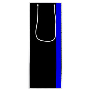Der symbolische, dünne blaue Linienstil Geschenktüte Für Weinflaschen