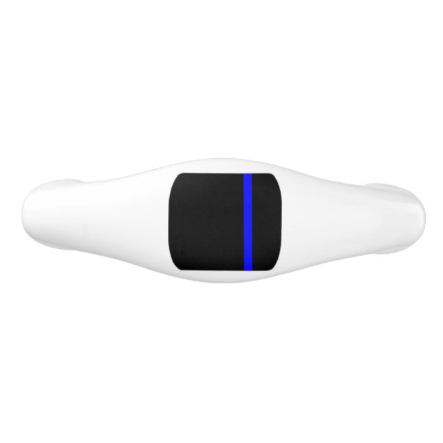 Der symbolische, dünne blaue Linienstil Keramik Schubladengriff (Vorderseite)